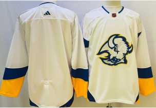 Men%27s Buffalo Sabres Blank White 2022 Reverse Retro Authentic Jersey->calgary flames->NHL Jersey